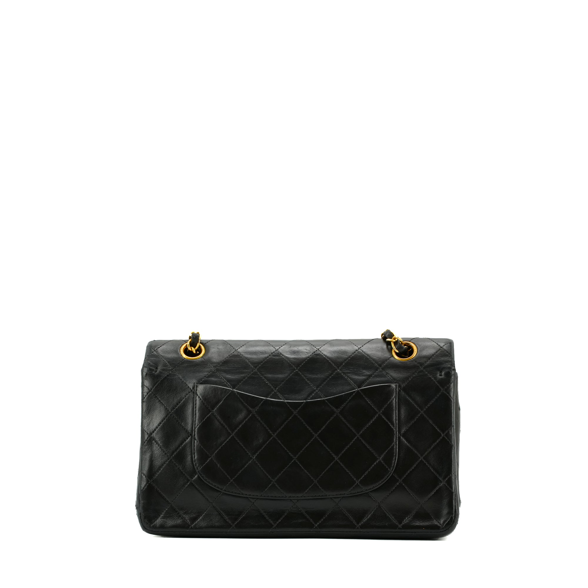 CHANEL - Sac à main Classique/Timeless 11.12 Chanel en cuir matelassé noir vintage