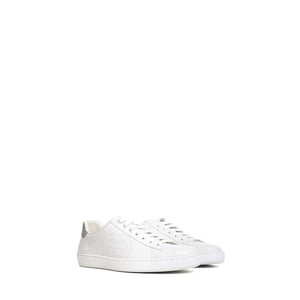 GUCCI - Sneakers Ace Gucci en cuir blanc GG perforé (T42)
