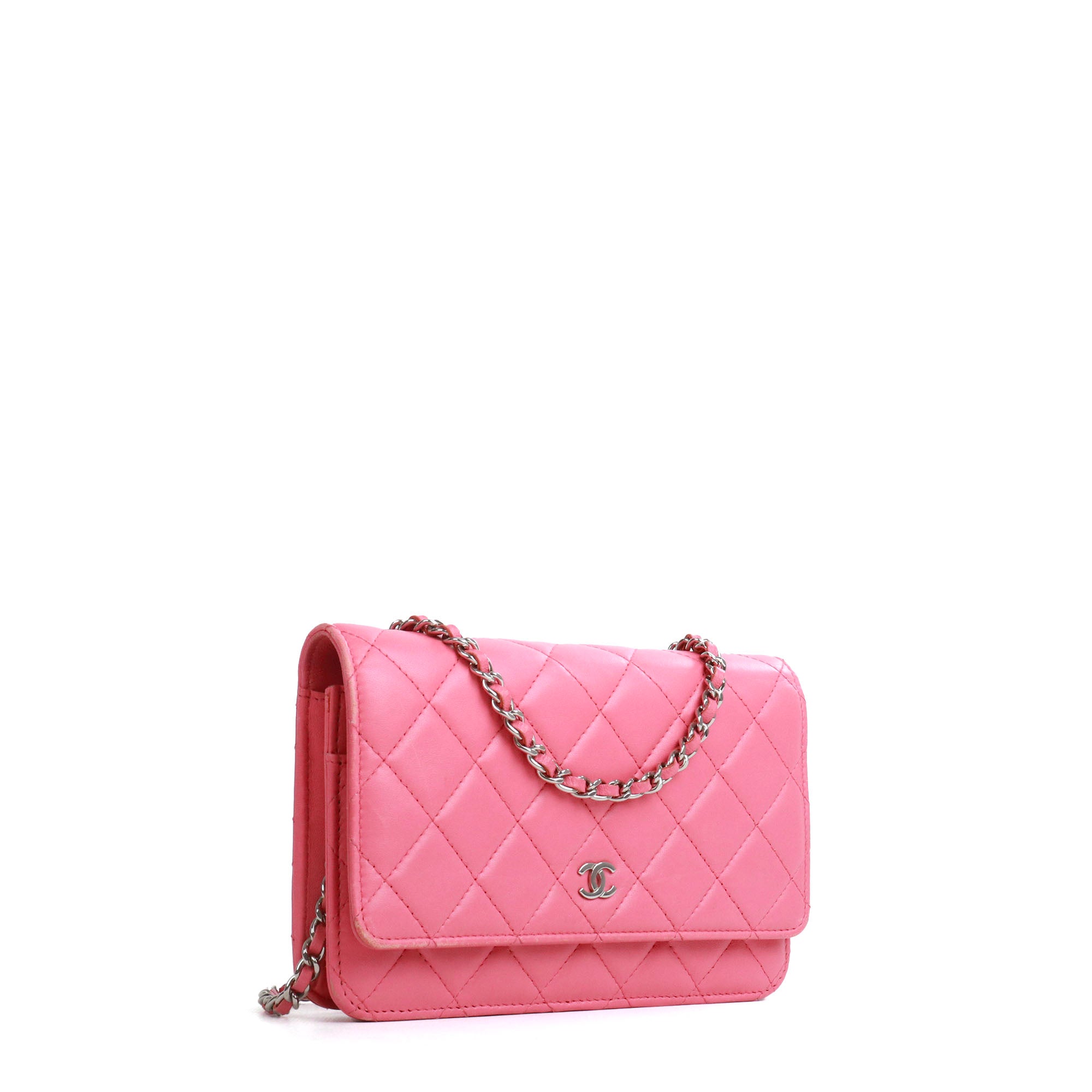 CHANEL - Sac Wallet On Chain Timeless Chanel en cuir lisse rose