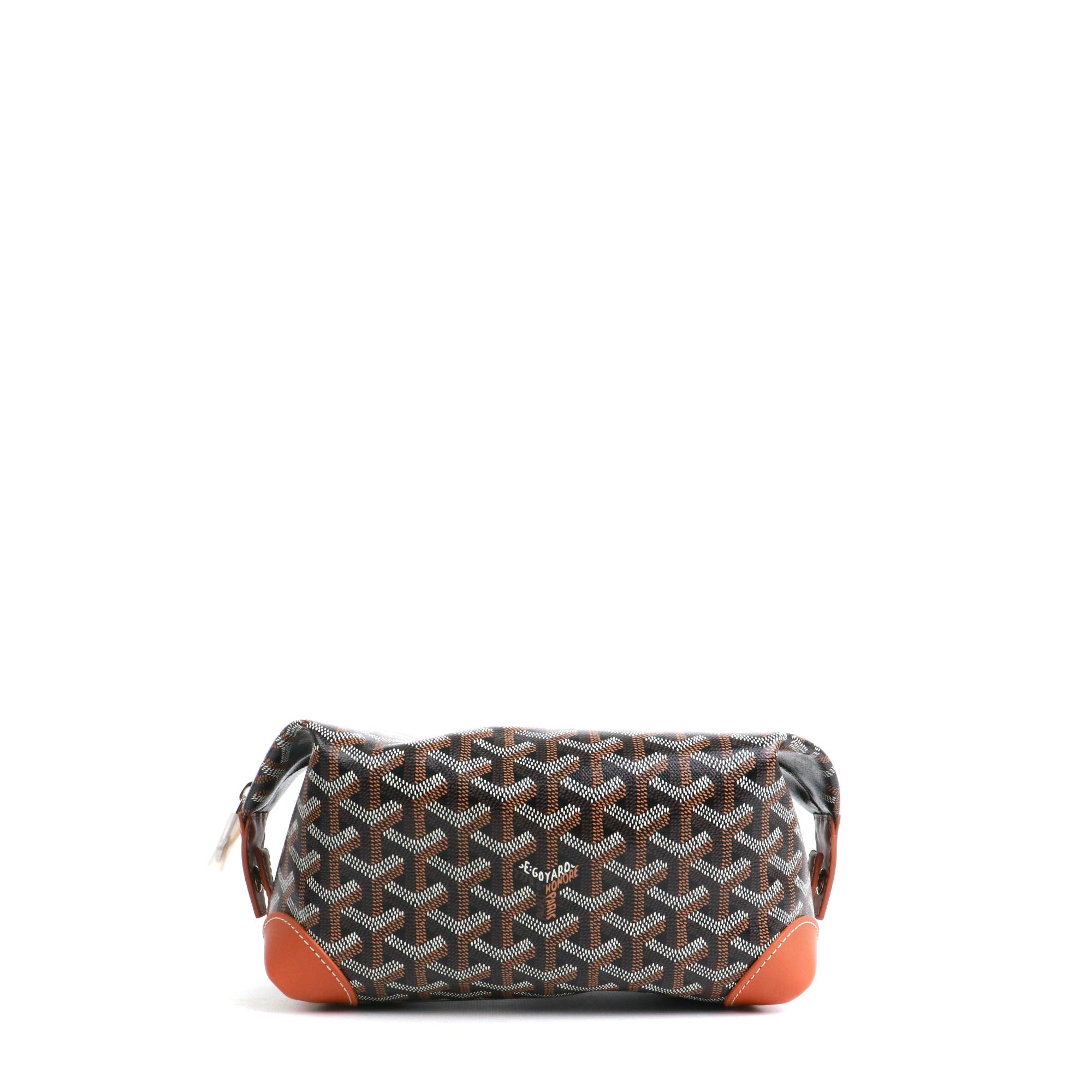 GOYARD - Belvédère PM shoulder bag in coated canvas and yellow leather