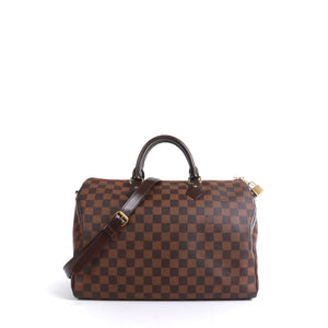 LOUIS VUITTON - Louis Vuitton Speedy 35 shoulder bag in Damier Ébène canvas