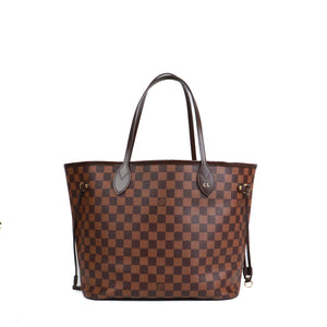 LOUIS VUITTON - Louis Vuitton Neverfull MM shopping bag in ebony damier coated canvas
