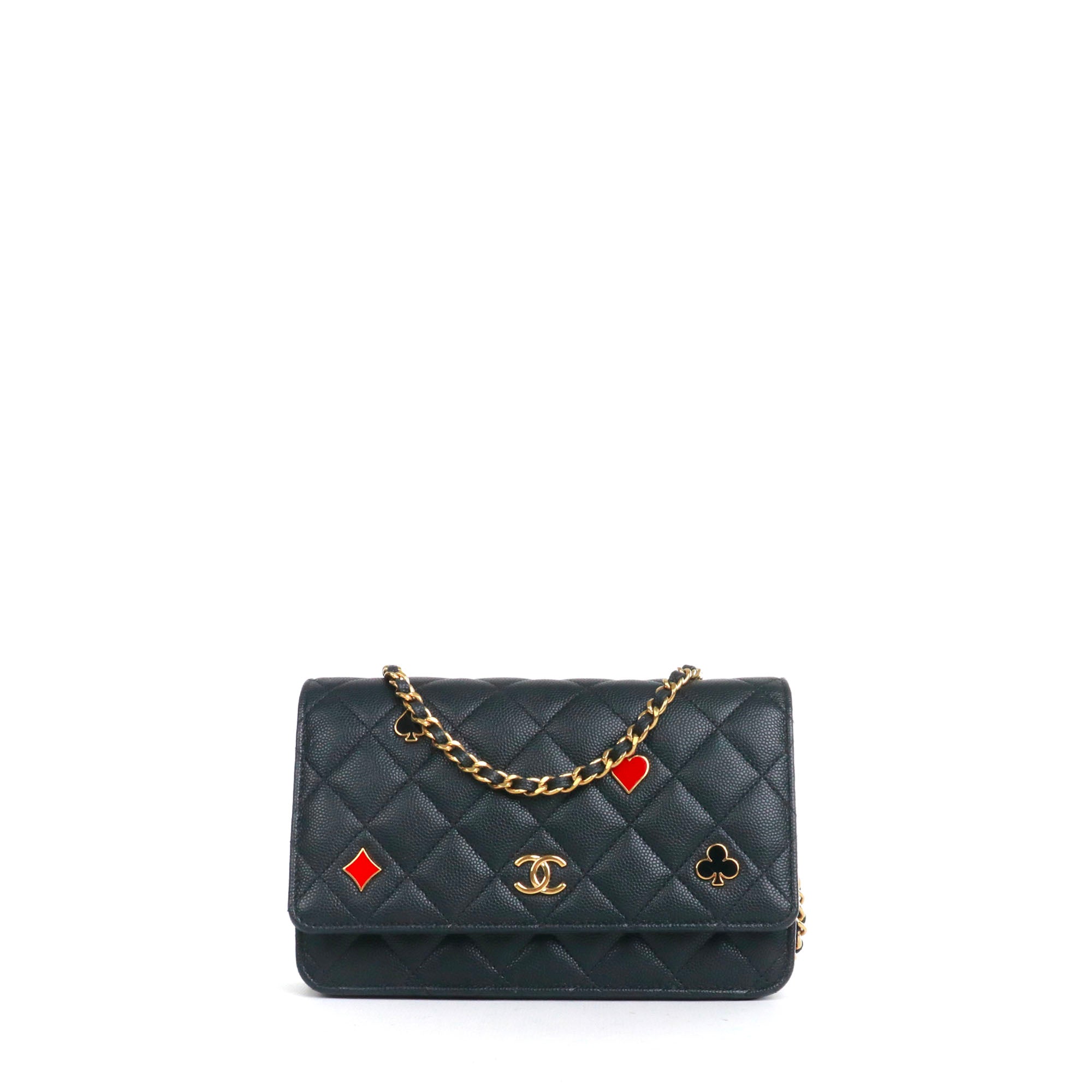 CHANEL - Chanel Timeless Wallet On Chain bag in black caviar leather