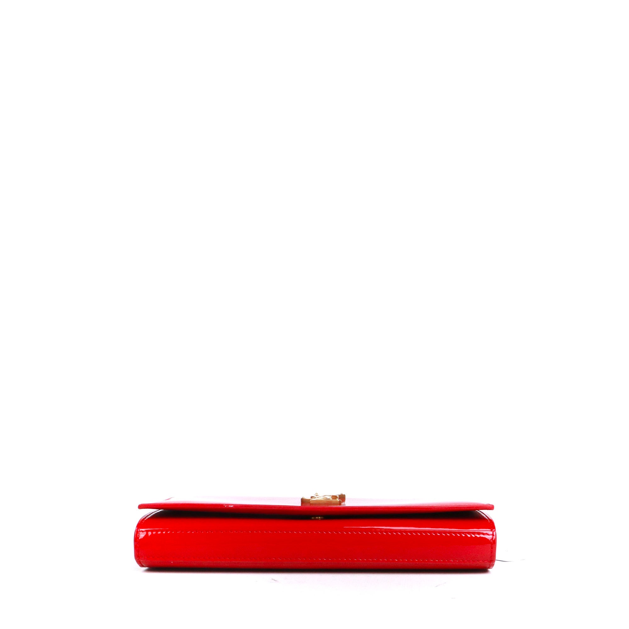 SAINT LAURENT - Sac à bandoulière Kate medium Saint Laurent cuir verni rouge