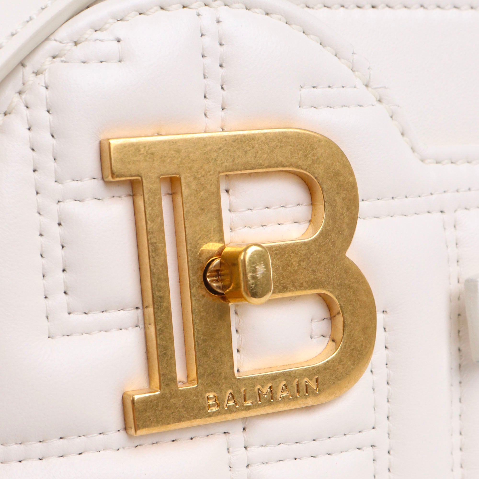 BALMAIN - B-Buzz 22 shoulder bag in leather and canvas