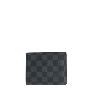 LOUIS VUITTON - Portefeuille Florin Louis Vuitton en toile damier graphite