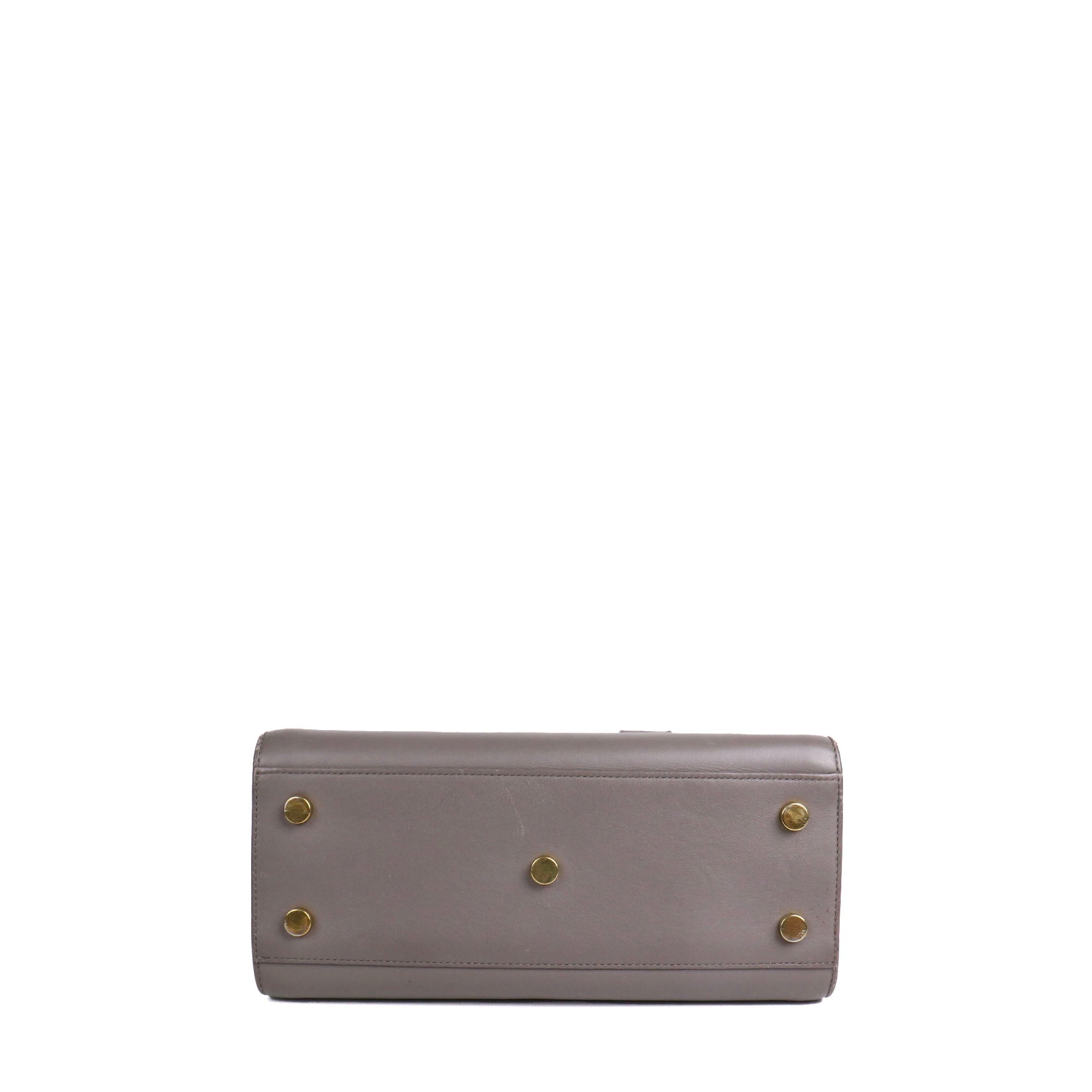 SAINT LAURENT - Nano day bag in gray grained leather