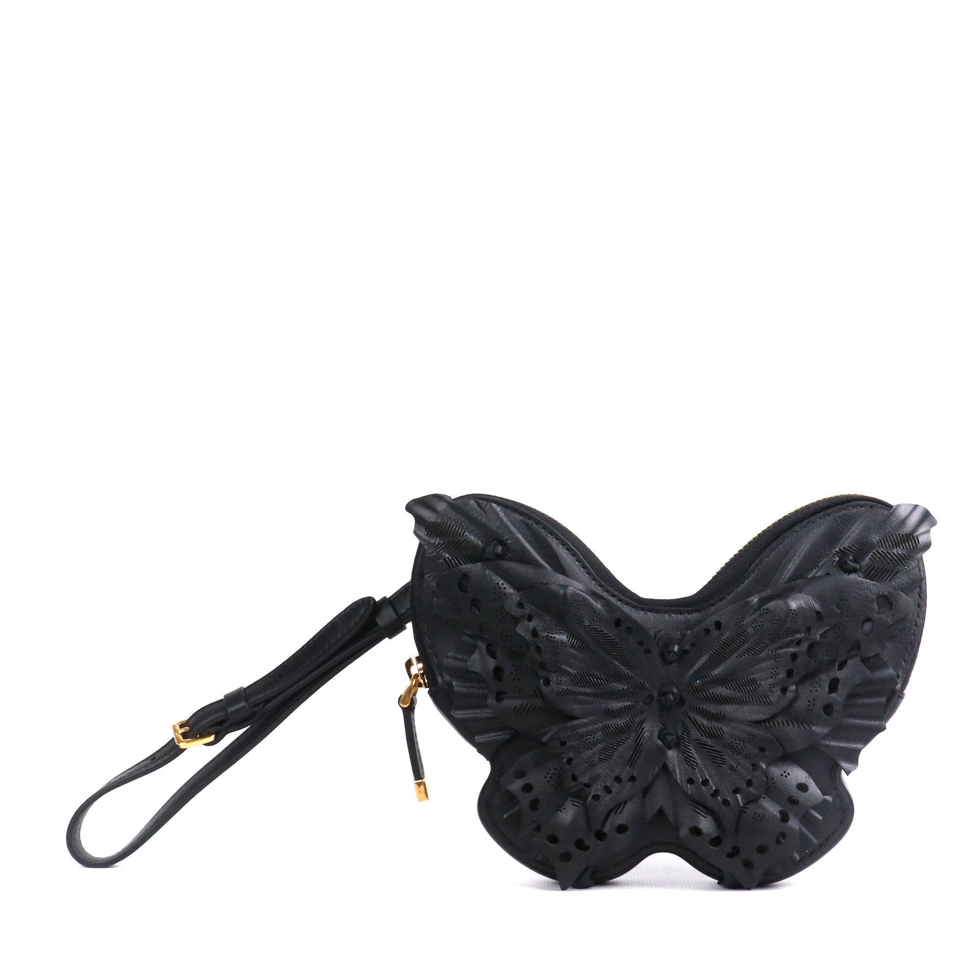 DIOR - Pochette en cuir Papillon Caro Dior en cuir noir