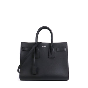 SAINT LAURENT - Sac de Jour Small Saint Laurent en cuir grainé noir