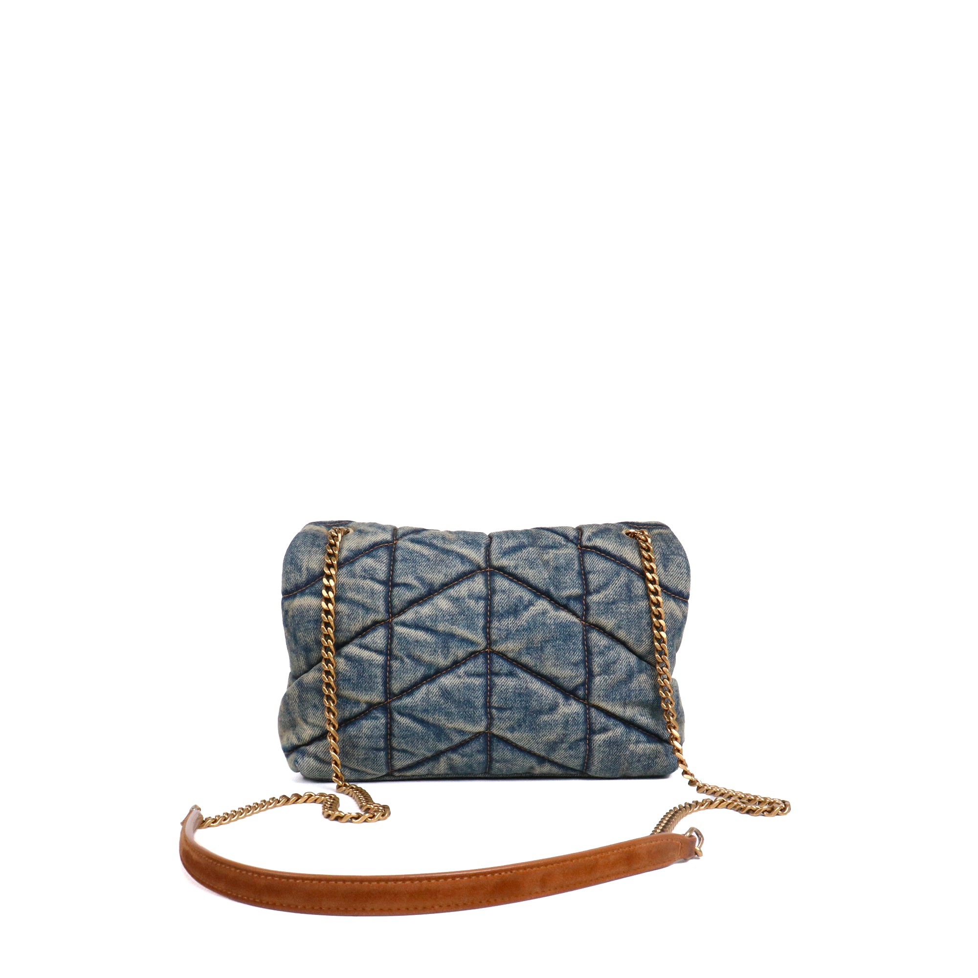 SAINT LAURENT - Sac à bandoulière Puffer Toy Saint Laurent en denim
