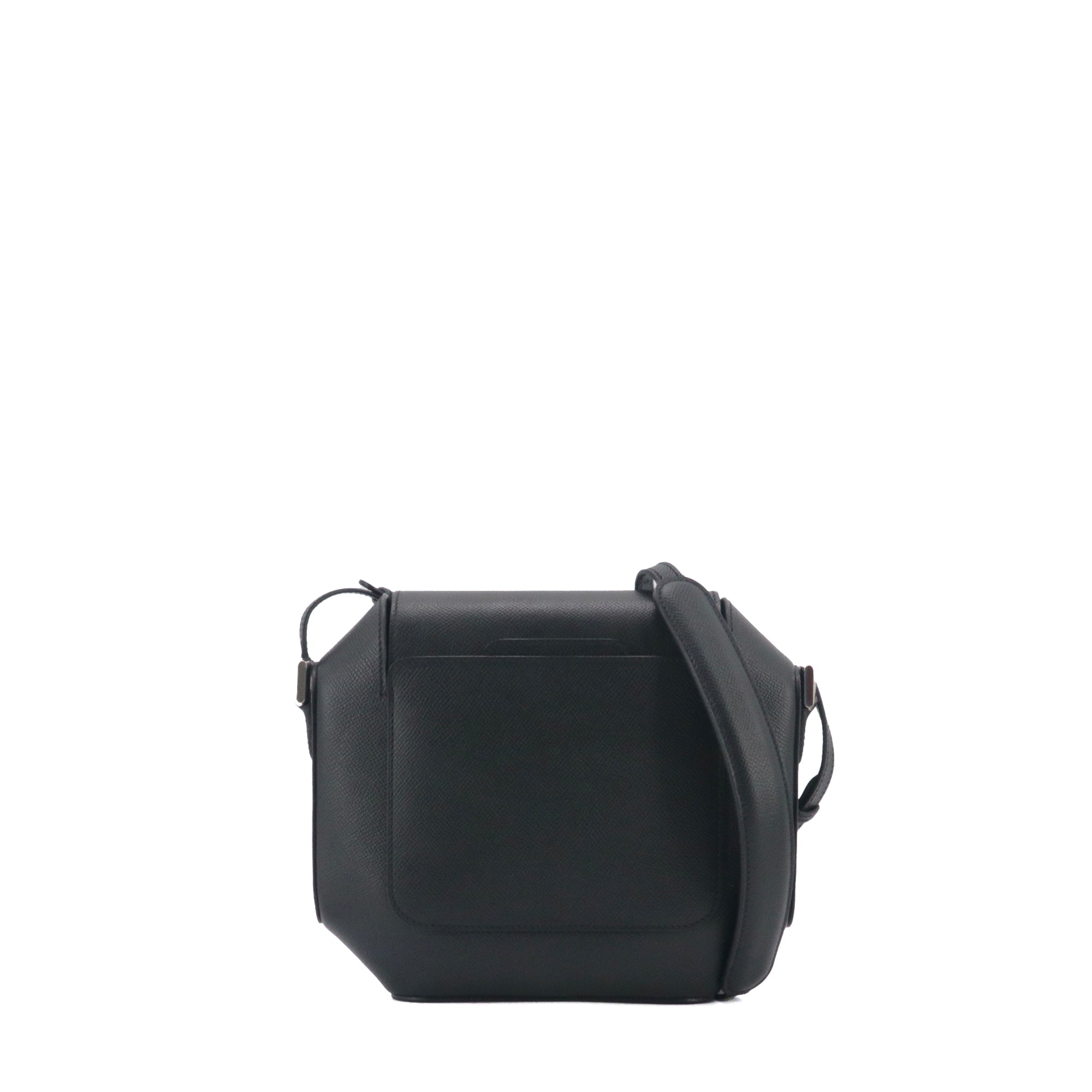 HERMÈS - Sac à bandoulière Octogone Hermès en cuir epsom noir