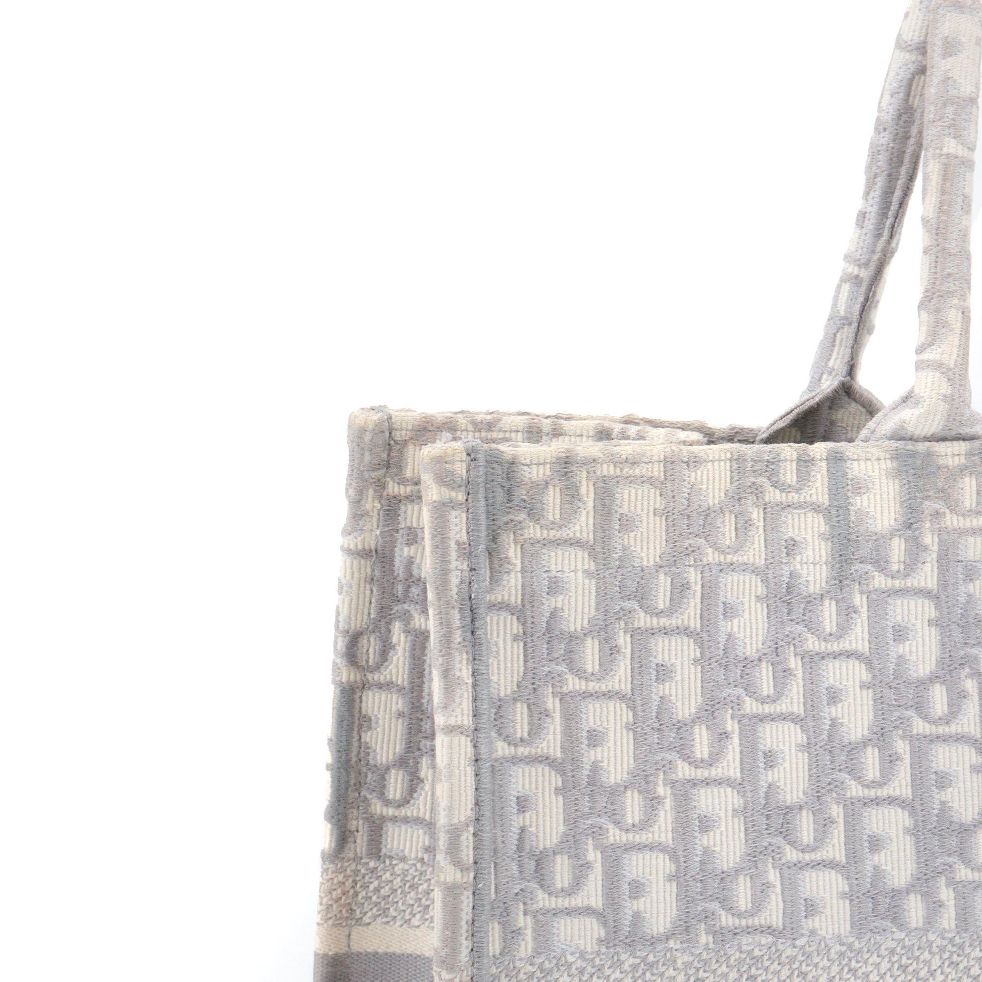 DIOR - Dior Book Tote Medium shopping bag in gray toile de jouy