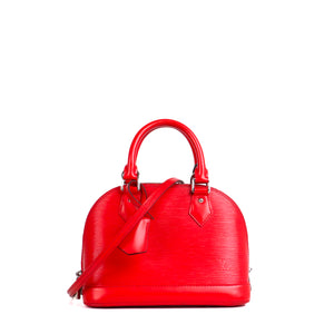 LOUIS VUITTON - Sac à bandoulière Alma BB Louis Vuitton en cuir épi rouge