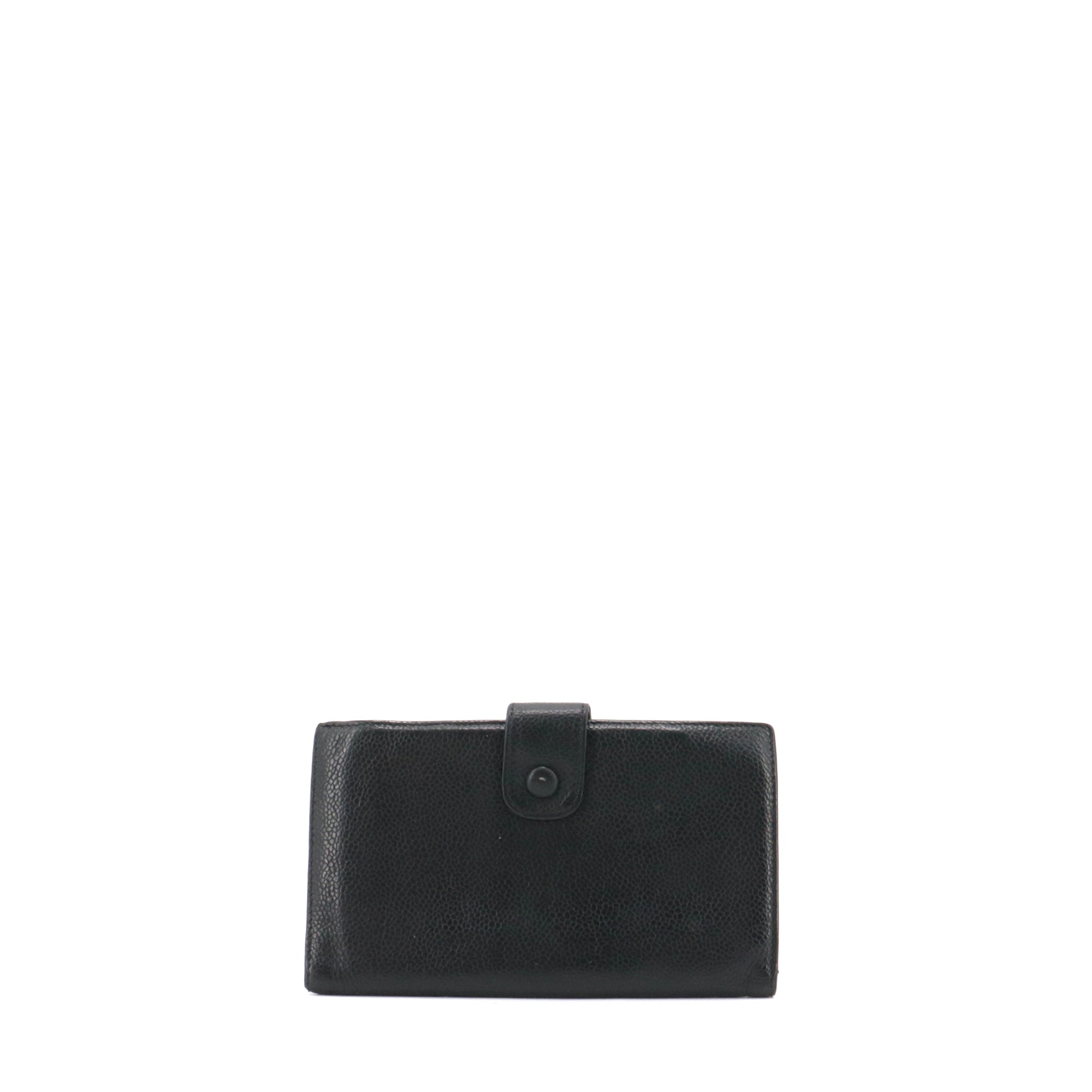 CHANEL - Black quilted leather wallet