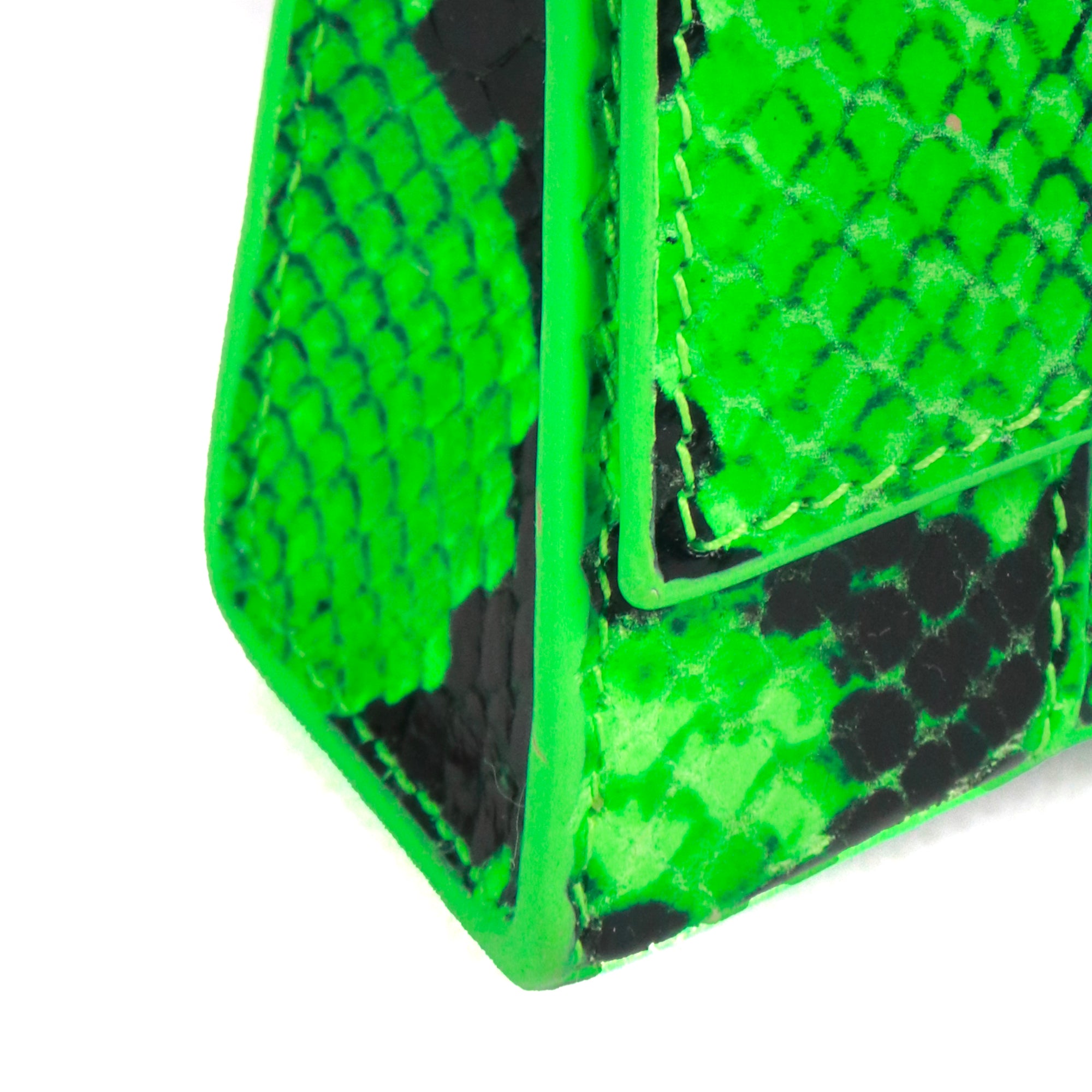 BALENCIAGA - Sac à bandoulière Hourglass Mini Balenciaga en cuir motif python vert