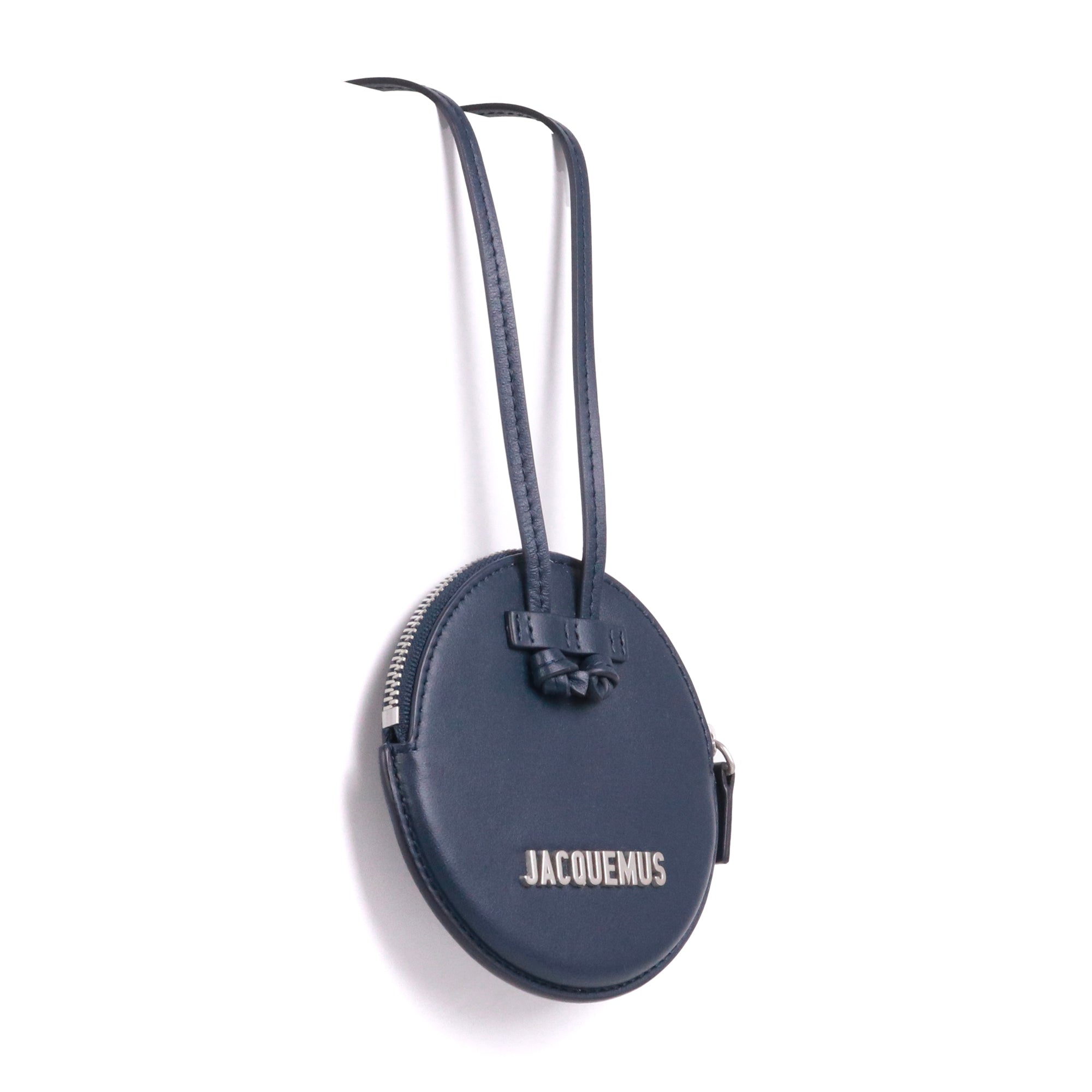 JACQUEMUS - Le Pitchou Jacquemus coin purse in smooth navy blue leather