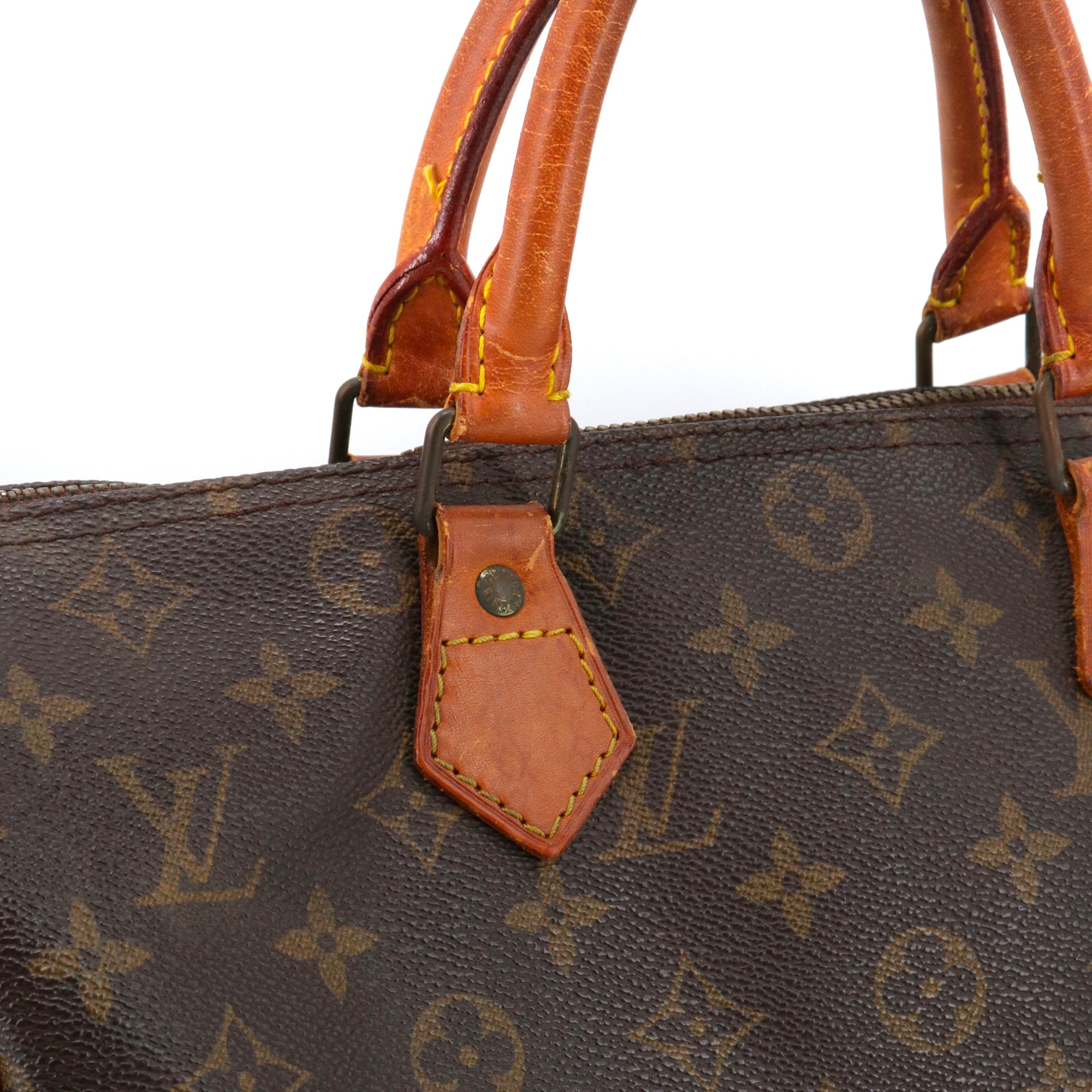 LOUIS VUITTON - Sac à main Speedy 30 Louis Vuitton en toile monogrammée vintage