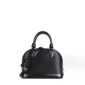 LOUIS VUITTON - Sac à bandoulière Alma BB Louis Vuitton en cuir épi noir