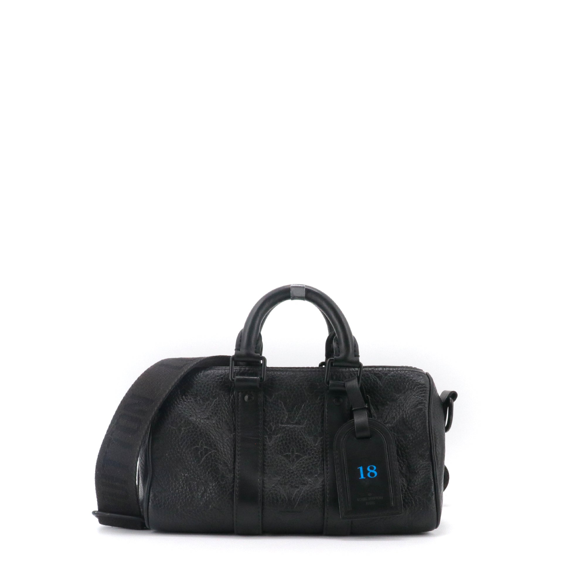 LOUIS VUITTON - Sac de bandoulière Keepall XS Louis Vuitton en cuir empreinte noir