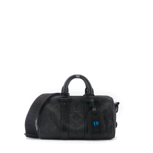 LOUIS VUITTON - Sac de bandoulière Keepall XS Louis Vuitton en cuir empreinte noir