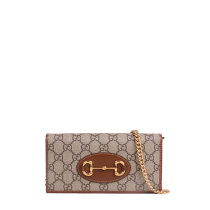 GUCCI - Sac à bandoulière Horsebit 1955 Wallet On Chain Gucci en toile GG et cuir