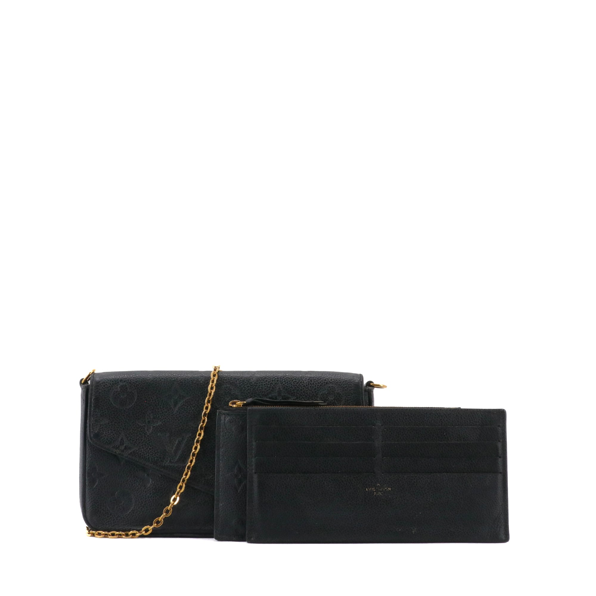LOUIS VUITTON - Louis Vuitton Felicie pouch in black empreinte leather