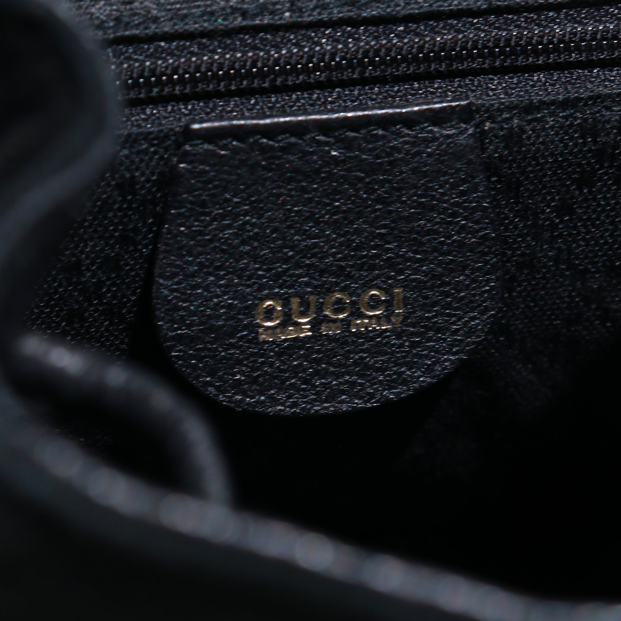 gucci bee backpack mini GUCCI - Pre-owned Bamboo mini backpack in suede and black leather