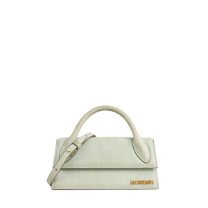 JACQUEMUS - Jacquemus Chiquito long shoulder bag in light green nubuck