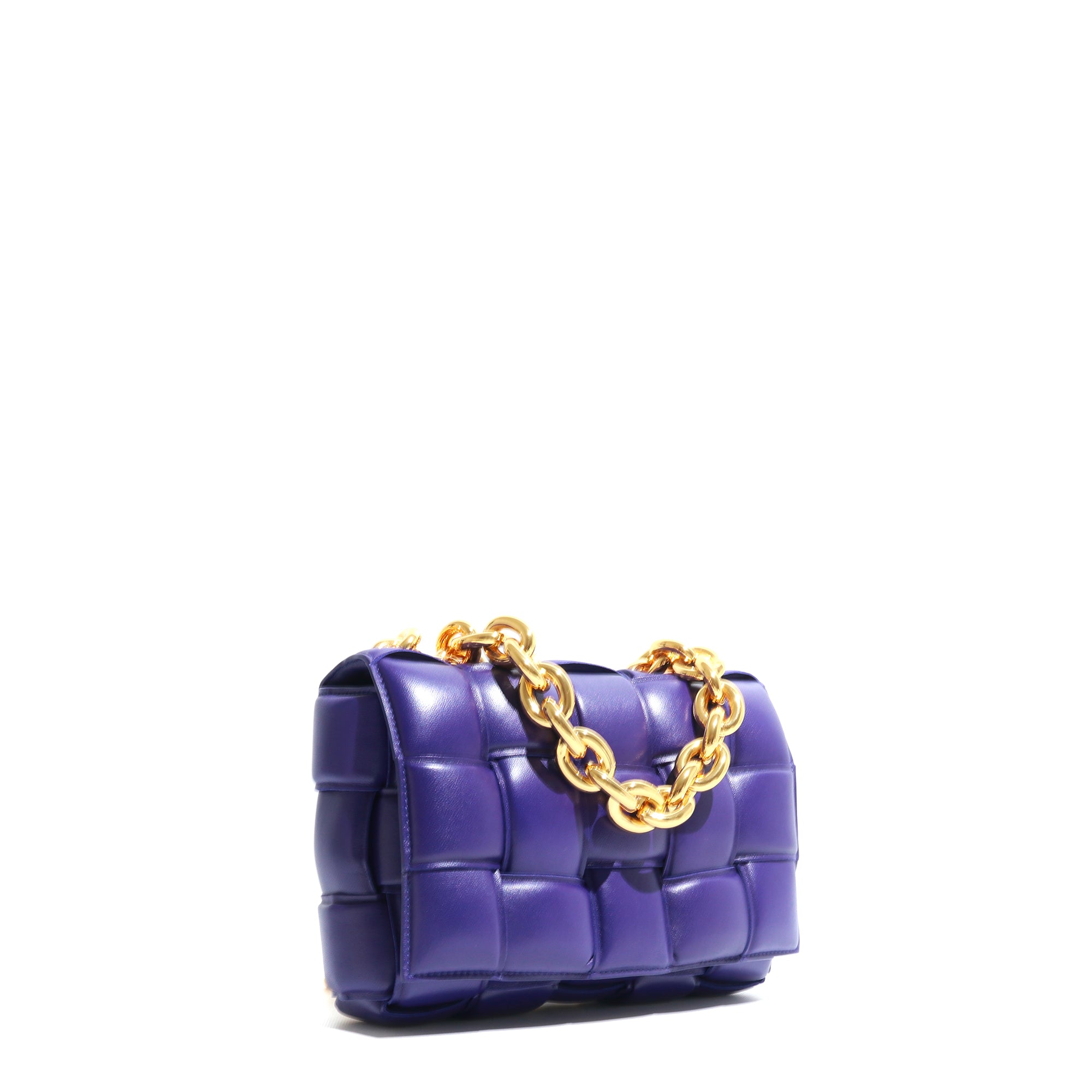 BOTTEGA VENETA - Sac à bandoulière Chain Cassette en cuir violet