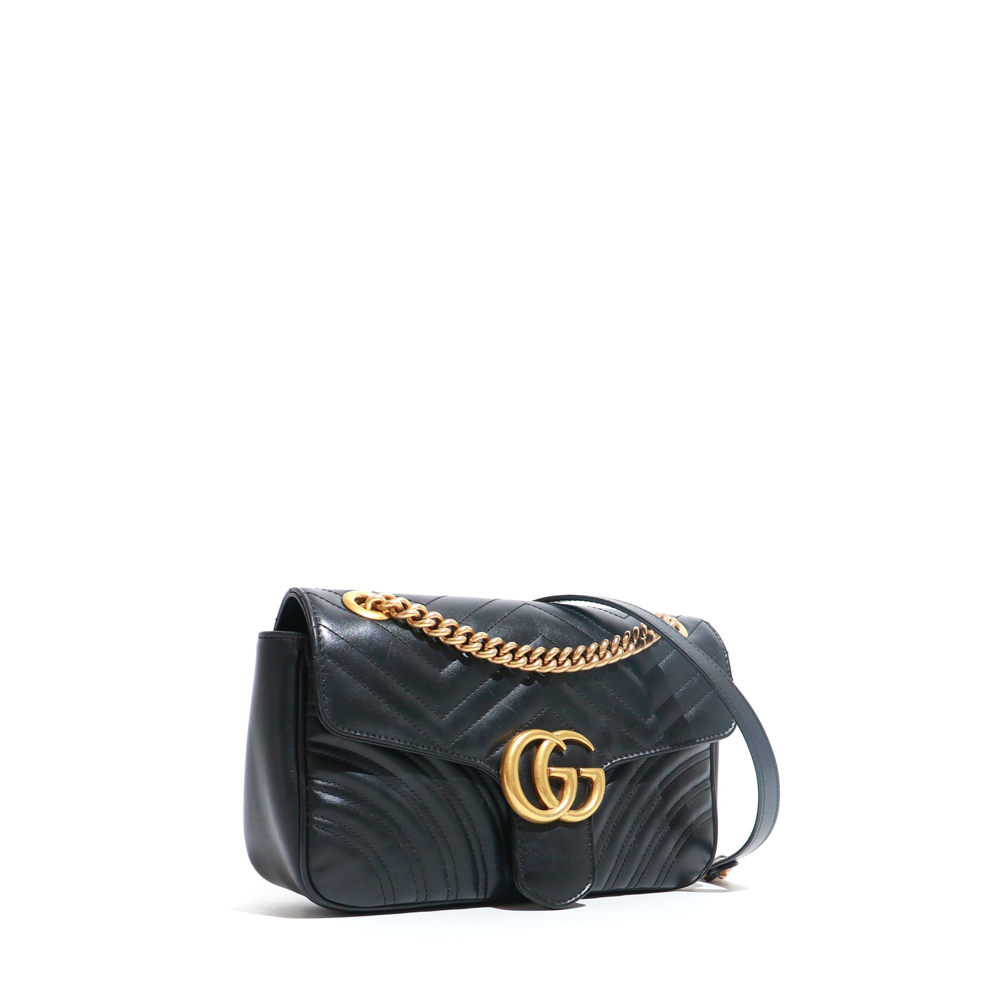 GUCCI - Sac à épaule GG Marmont Petite Taille en cuir noir