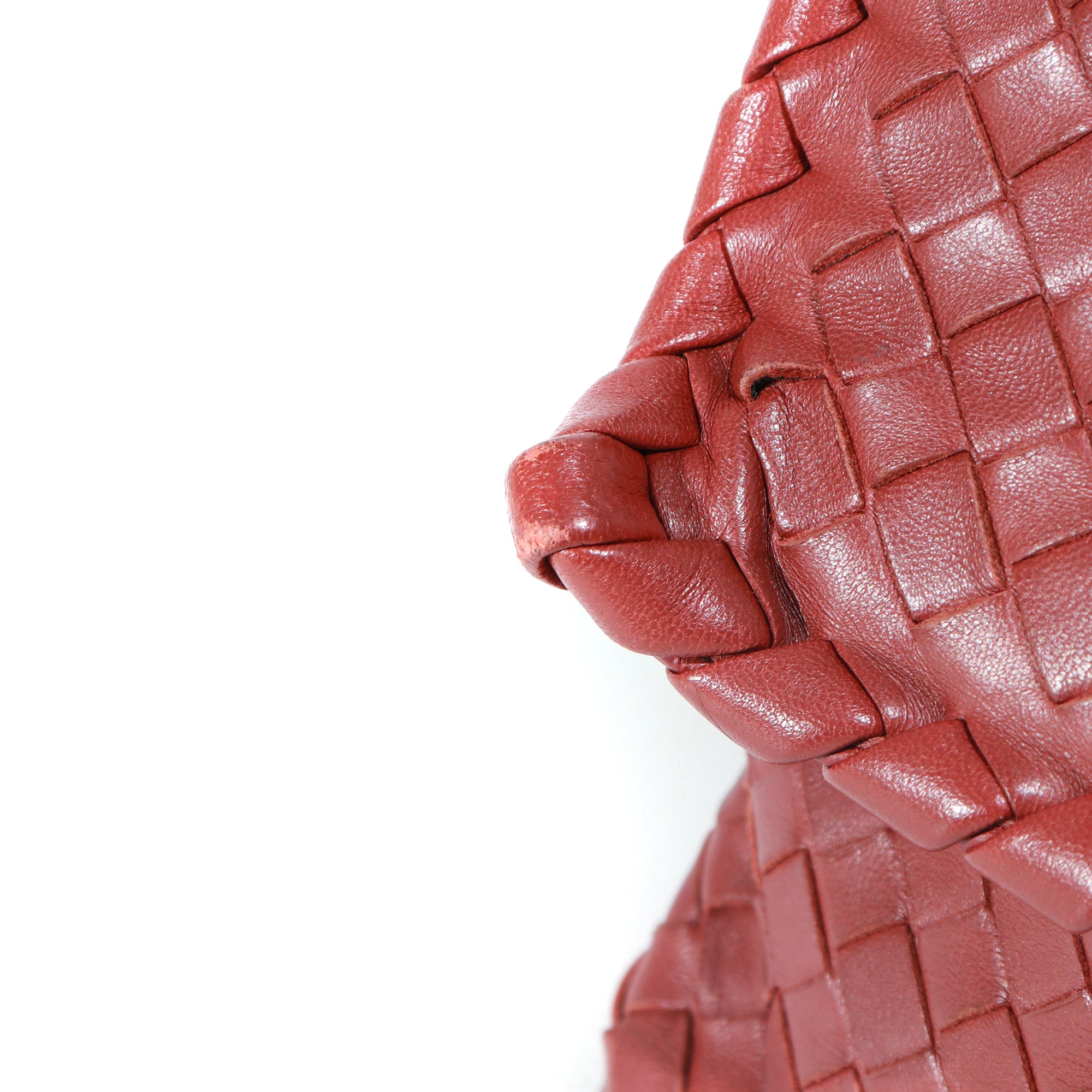 BOTTEGA VENETA - Sac à bandoulière Olimpia en cuir bordeaux