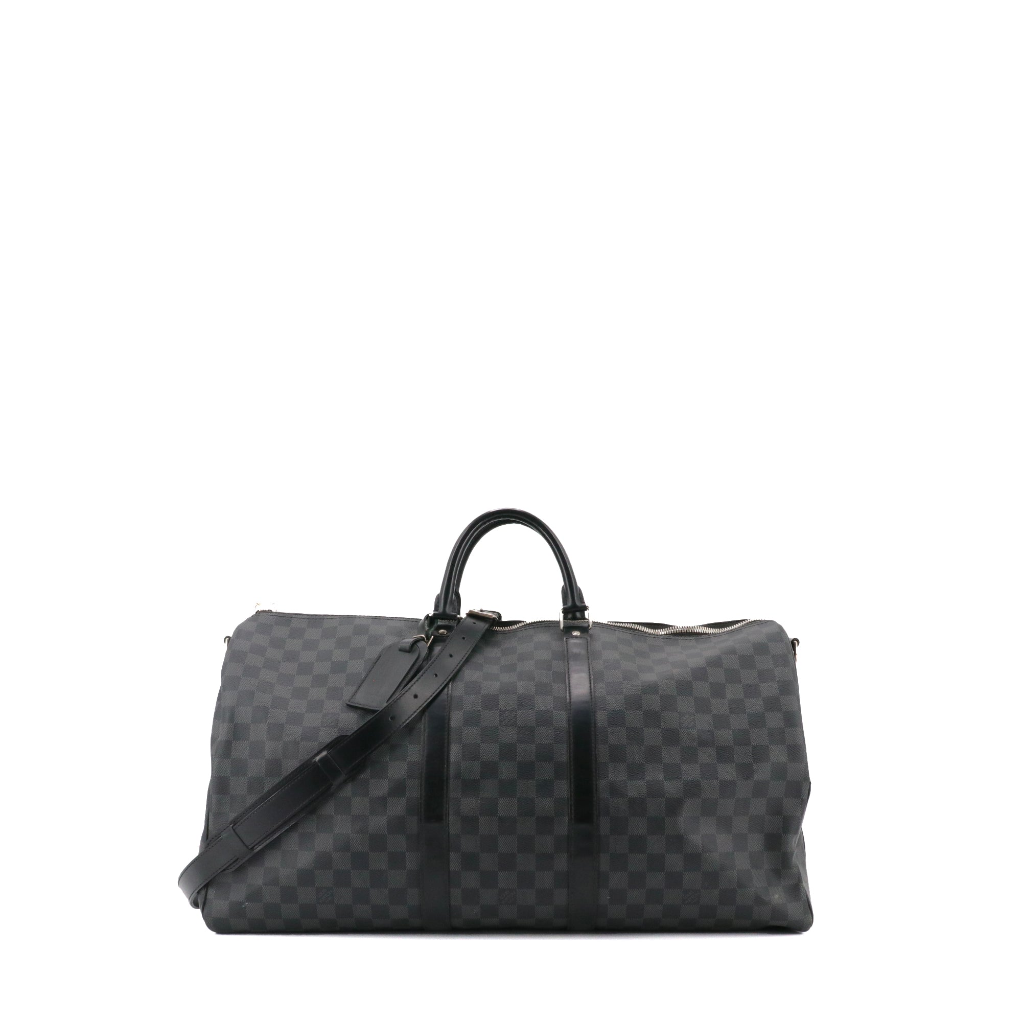 LOUIS VUITTON - Sac de voyage Keepall 55 Louis Vuitton en toile damier graphite