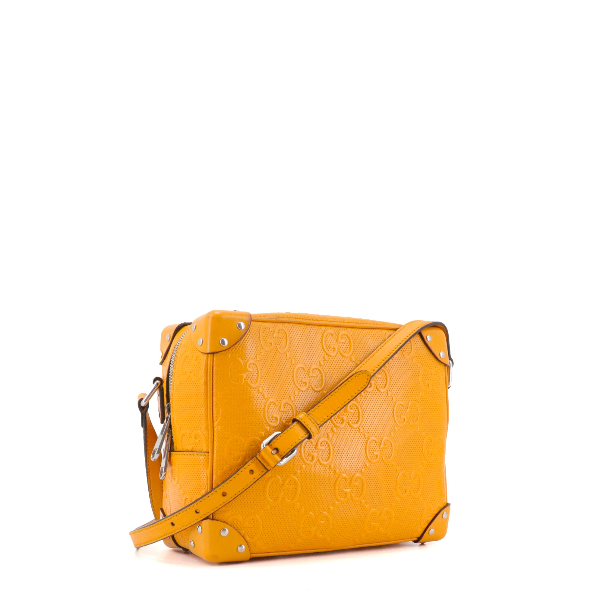 GUCCI - Gucci Malle shoulder bag in yellow perforated leather