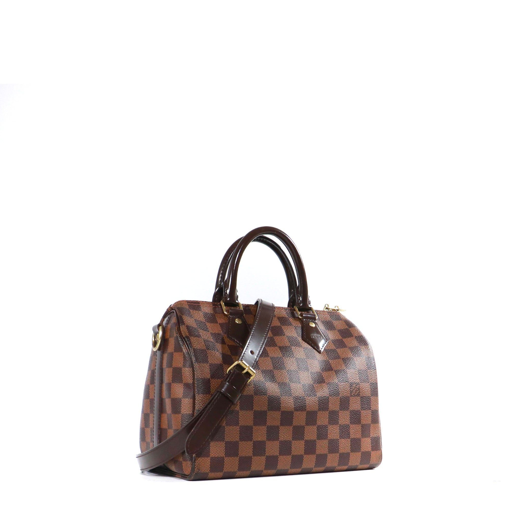 LOUIS VUITTON - Sac à bandoulière Speedy 25 Louis Vuitton en toile Damier Ébène