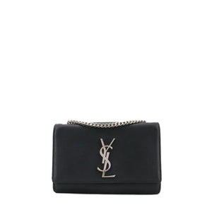 SAINT LAURENT - Sac à bandoulière Kate Small Saint Laurent en cuir grainé noir
