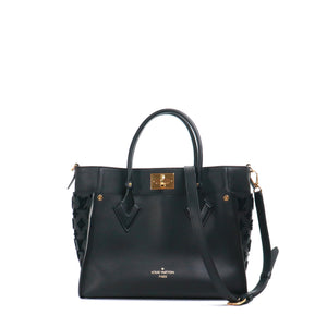LOUIS VUITTON - Cabas My Side handbag in black grained leather