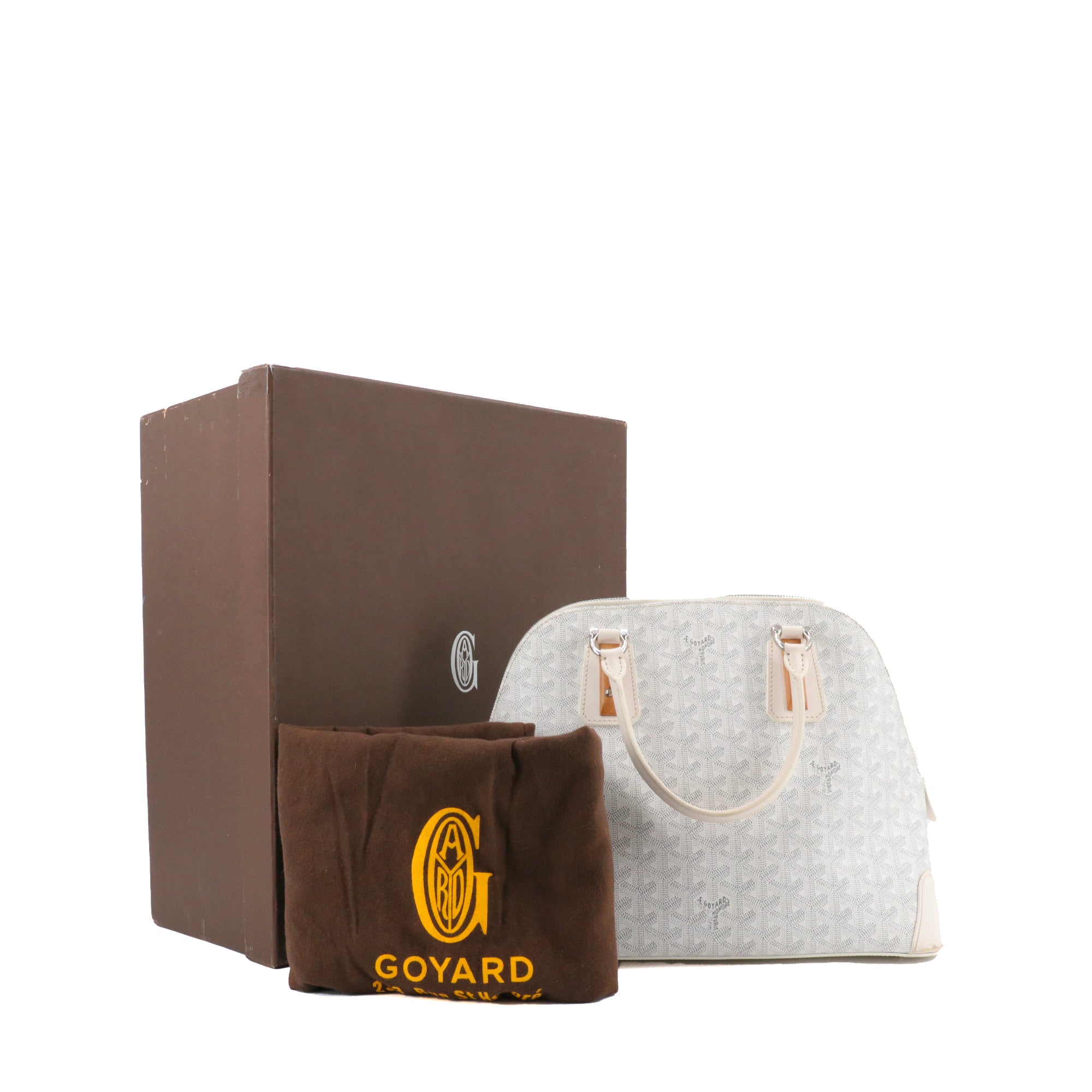 GOYARD - Goyard Vendôme handbag in white monogrammed canvas