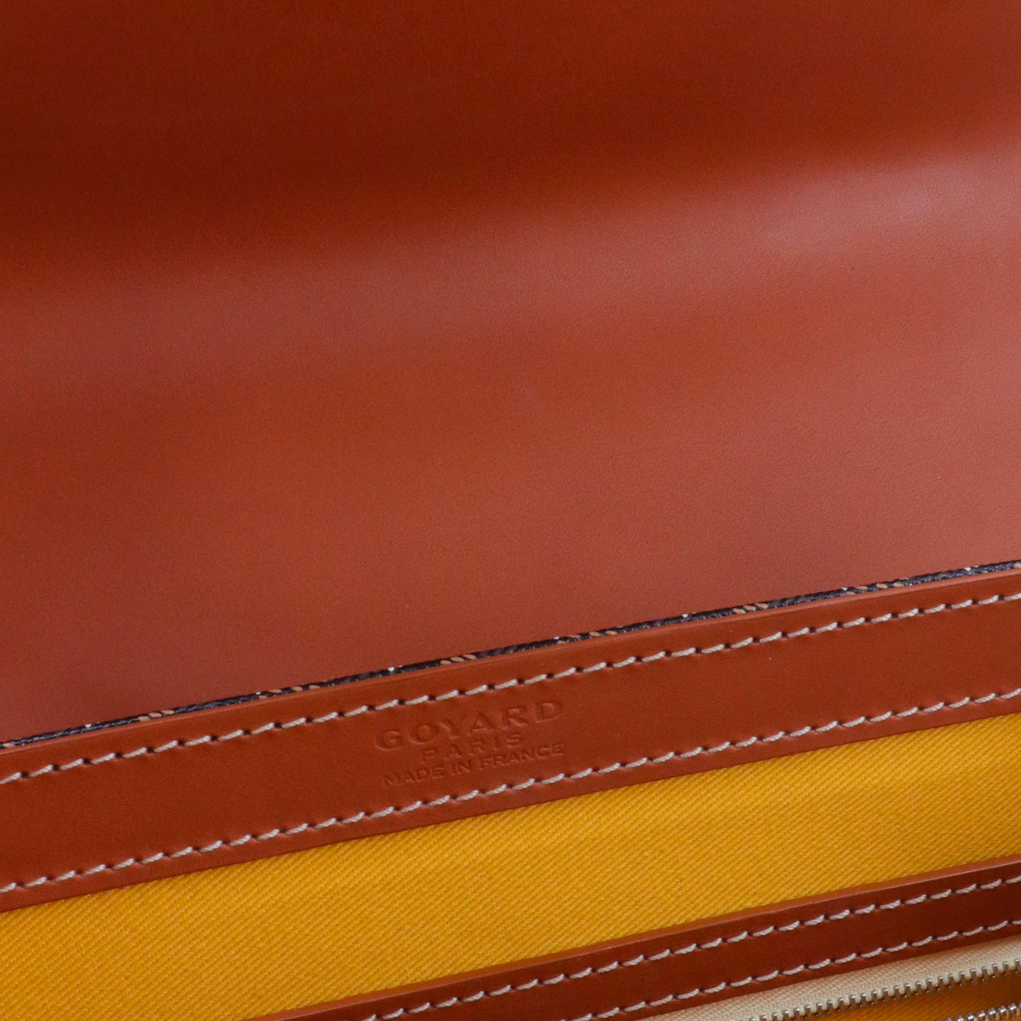 GOYARD - Saigon MM Goyard handbag in Goyard canvas and brown leather