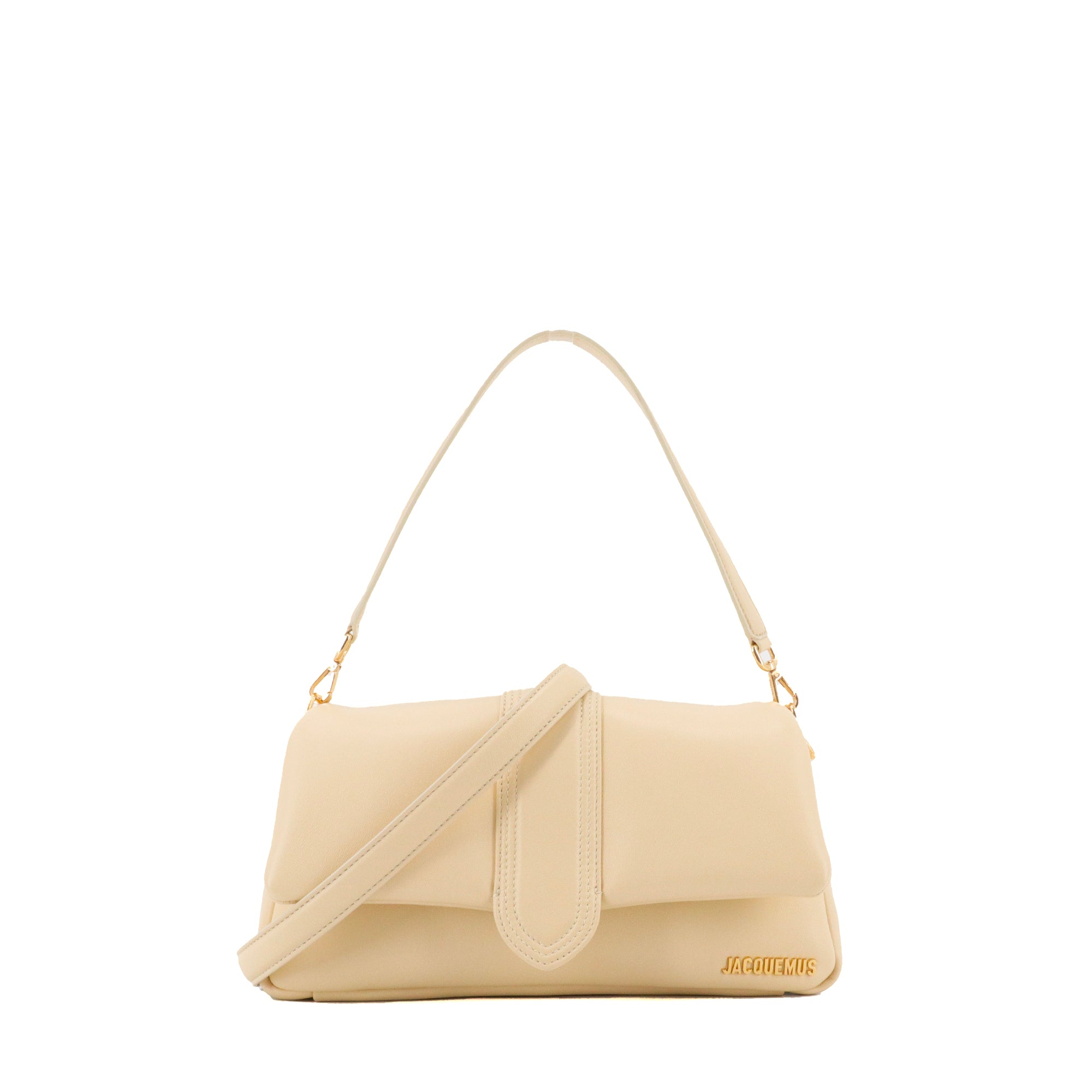 JACQUEMUS - Jacquemus Le Bambimou shoulder bag in beige leather
