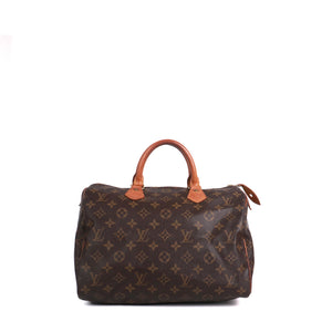 LOUIS VUITTON - Louis Vuitton Speedy 35 shoulder bag in Damier Ébène canvas