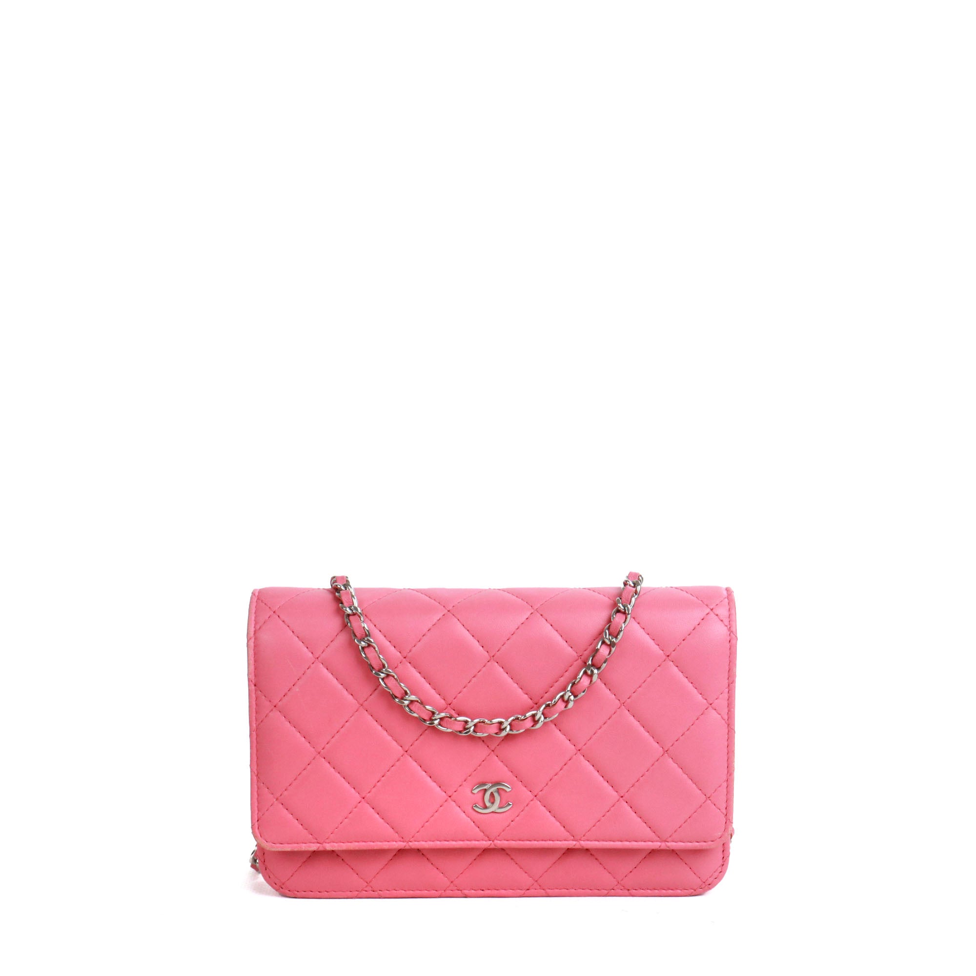 CHANEL - Sac Wallet On Chain Timeless Chanel en cuir lisse rose