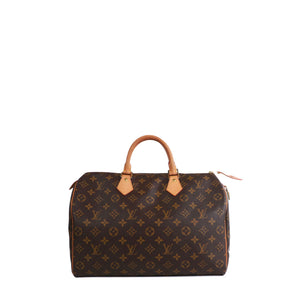 LOUIS VUITTON - Louis Vuitton Speedy 35 shoulder bag in Damier Ébène canvas