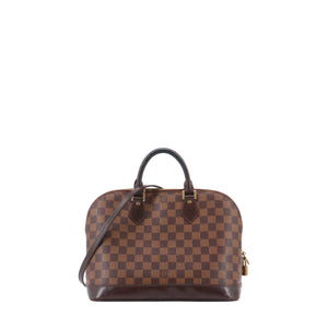 LOUIS VUITTON - Sac à main Alma PM Louis Vuitton en toile damier ébène