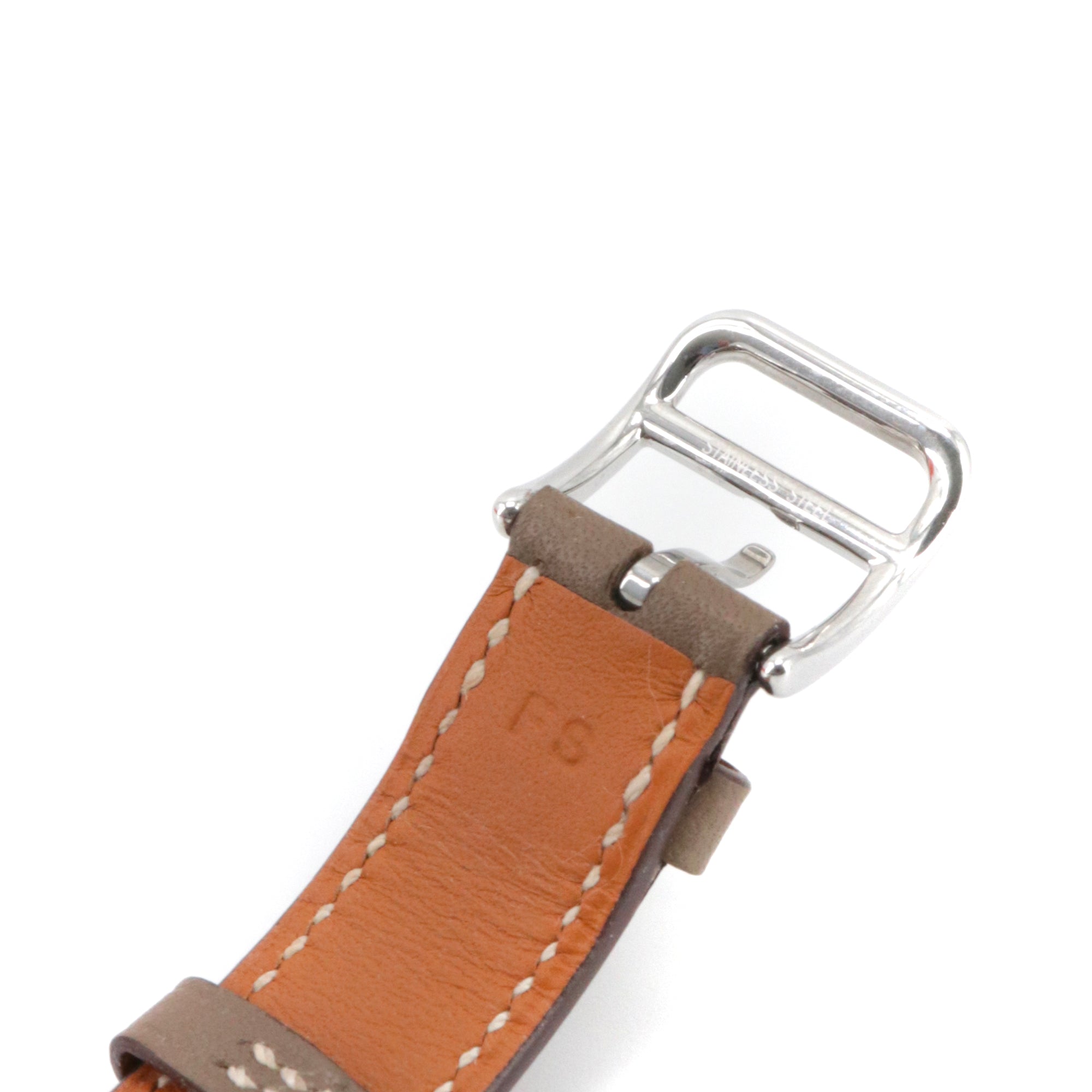 HERMÈS - Kelly watch in brown leather