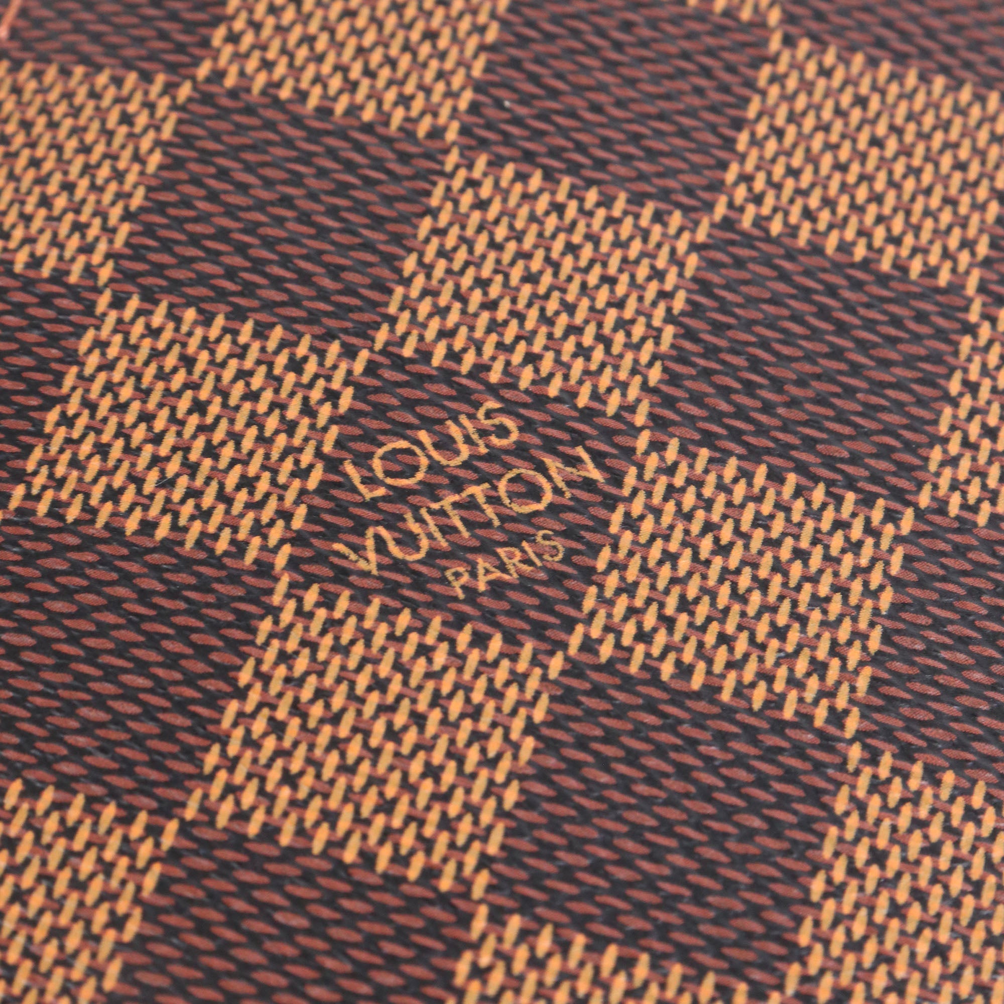 LOUIS VUITTON - Pochette Neverfull Louis Vuitton en toile damier ébène