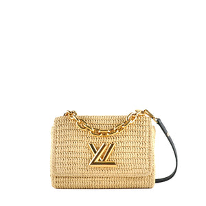 LOUIS VUITTON - Twist MM shoulder bag in natural raffia