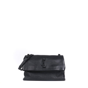 SAINT LAURENT - Sac à bandoulière West Hollywood Saint Laurent en cuir grainé noir
