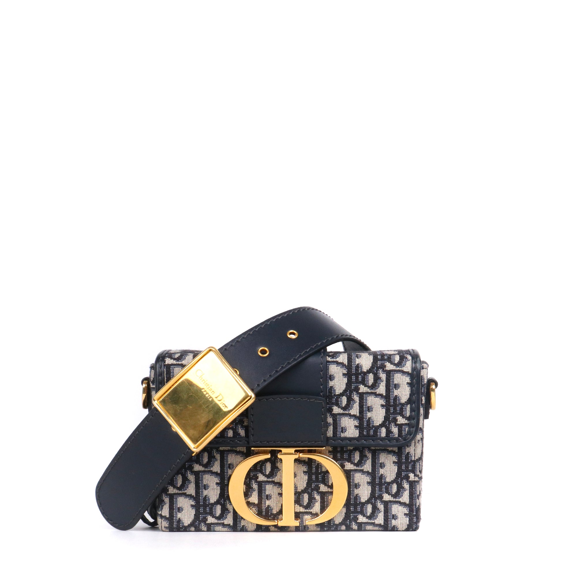 DIOR - Sac à bandoulière 30 Montaigne Box Dior en toile et cuir