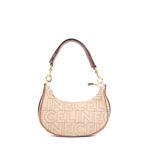CELINE - Sac à main Ava Céline en toile et cuir tan