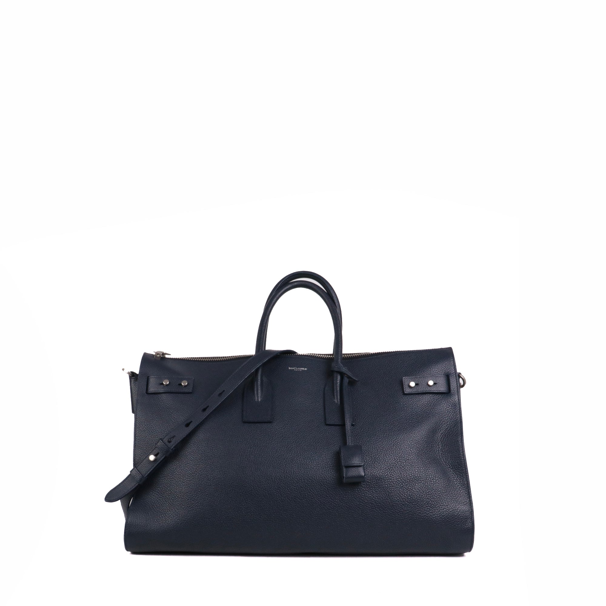 SAINT LAURENT - Nano day bag in gray grained leather